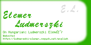 elemer ludmerszki business card